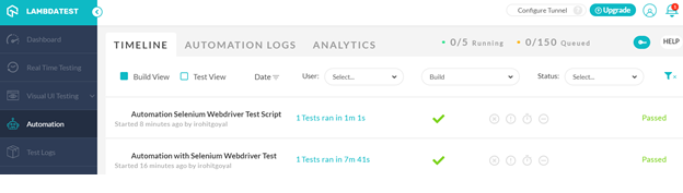 LambdaTest platform