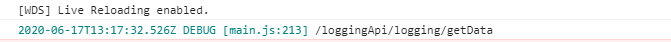 Log at browser's console