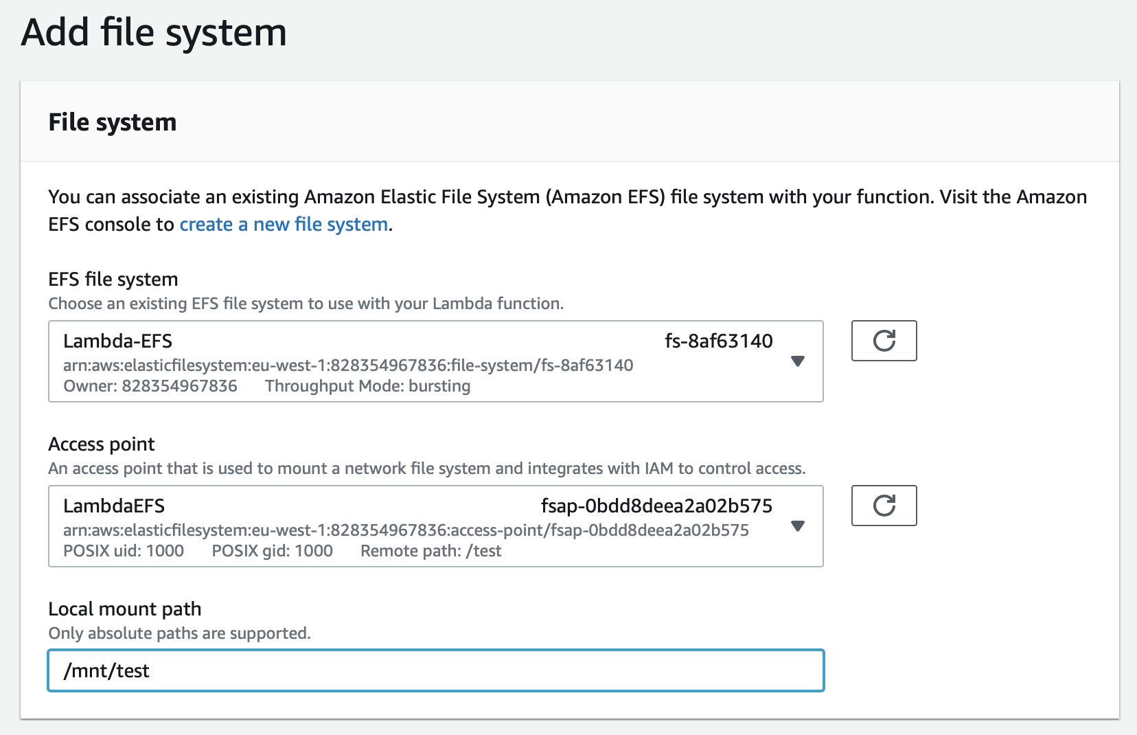 Adding file system