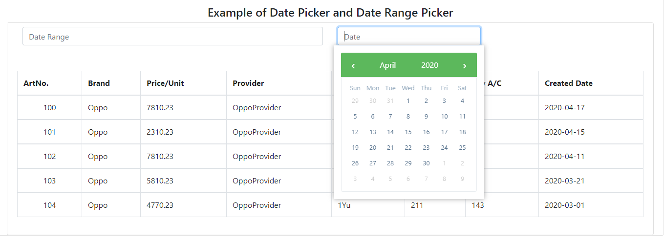 Ngx Bootstrap Daterange Picker And Date Picker Dzone Web Dev