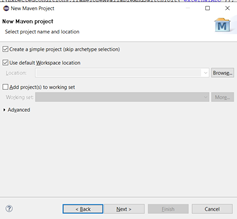Creating a new Maven project in Eclipse
