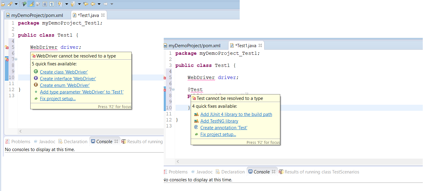 Adding Selenium libraries