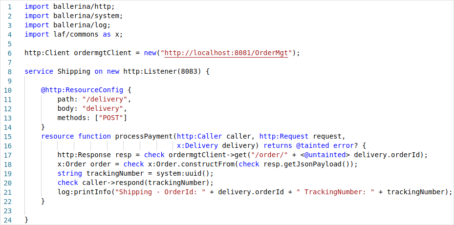  Ballerina HTTP Client Example