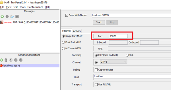 HAPI Test Panel Configuration