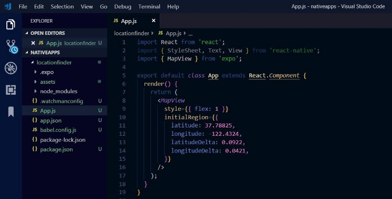 App component React Natvie