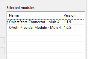 Selecting modules