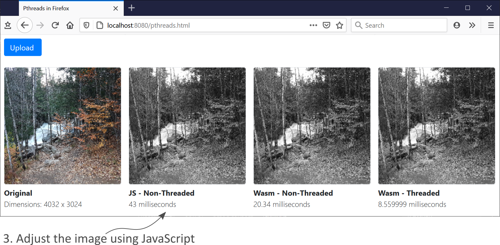 Adjusting images using javascript