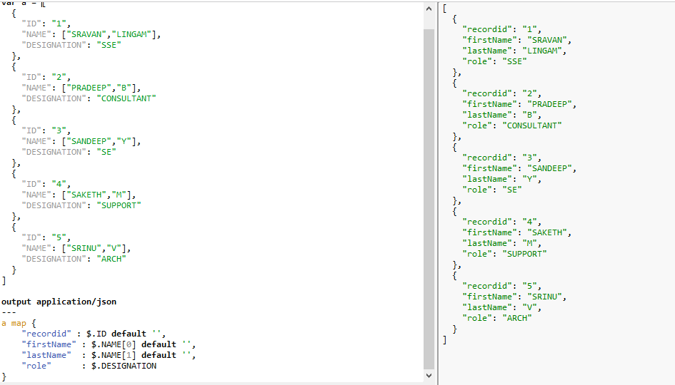 difference between map and mapobject in mule