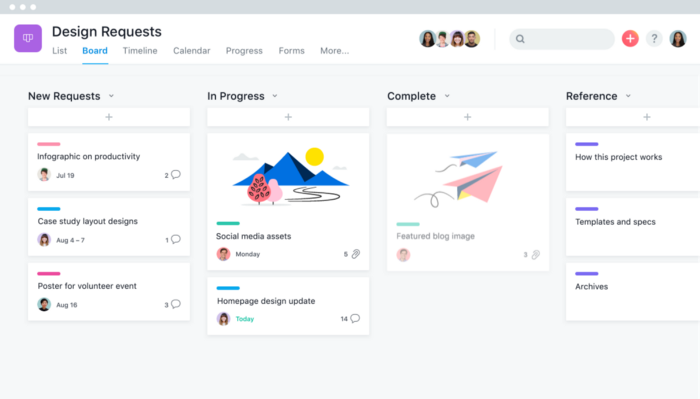 Asana web page