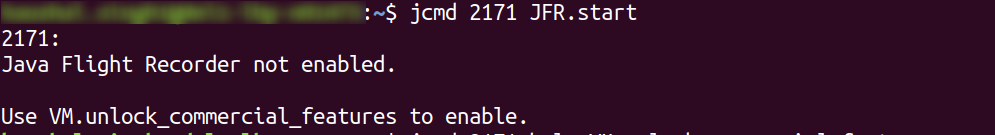 jcmd command -JFR.start