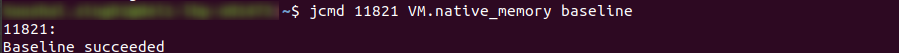 jcmd command - VM.native_memory baseline