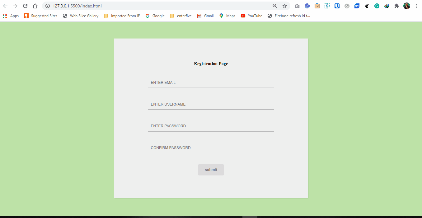 Registration Form with HTML and CSS #1