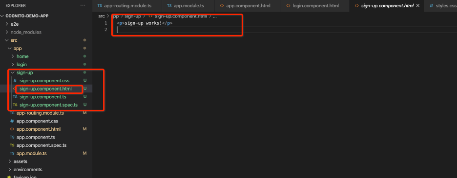 altering sign up component