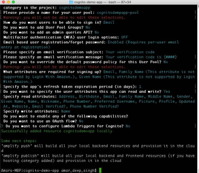 specifying pool attributes