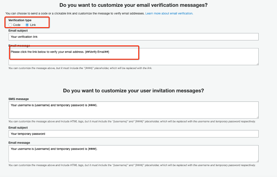 Authentication configuration