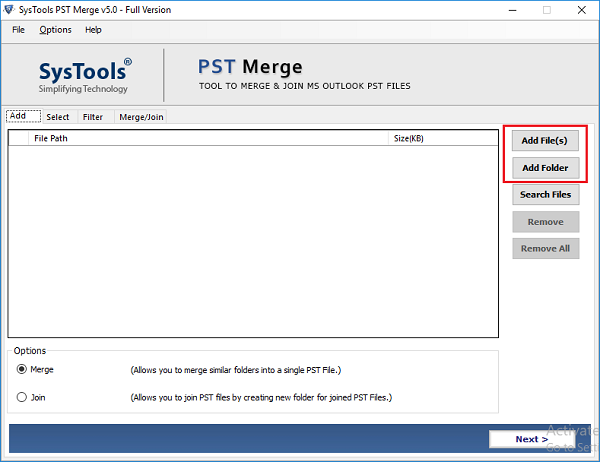 pst merge