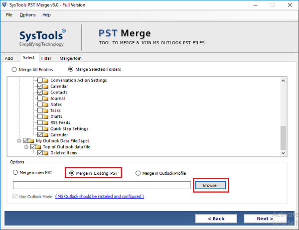 combine pst files into one