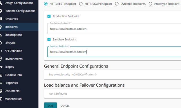 general endpoint configurations