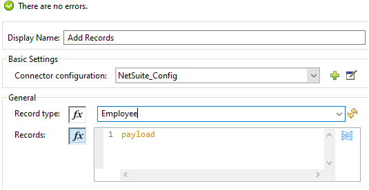 adding employee in record type