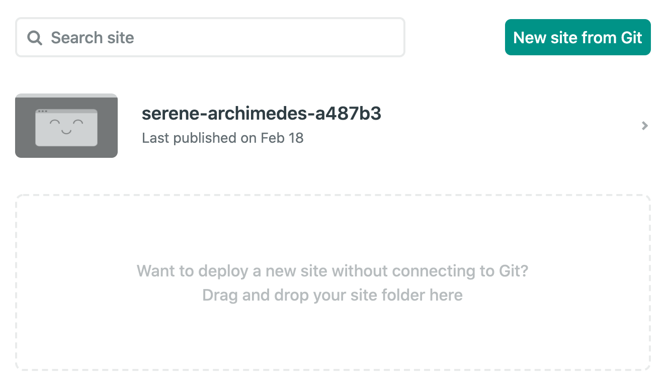 new site from git