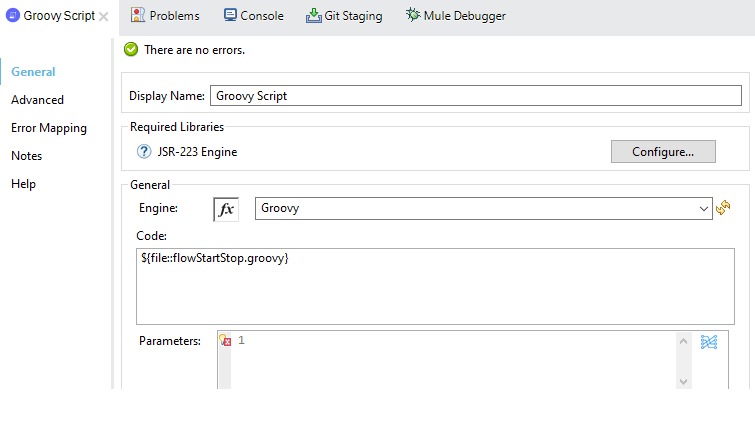 Execute connector configuration