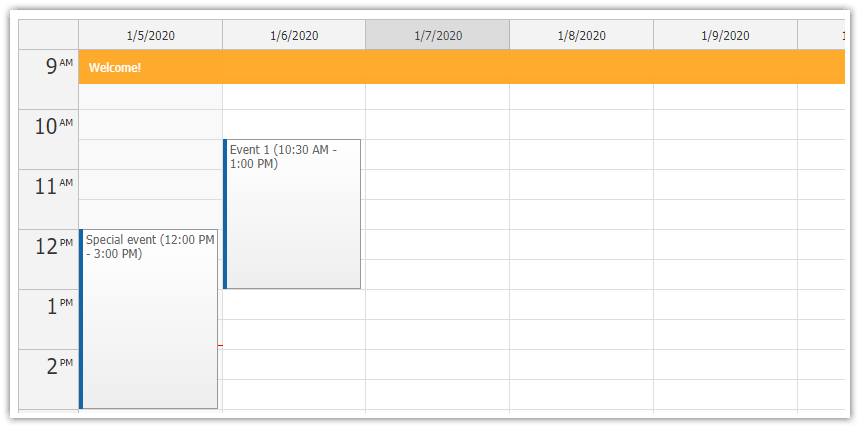 DayPilot Event Calendar