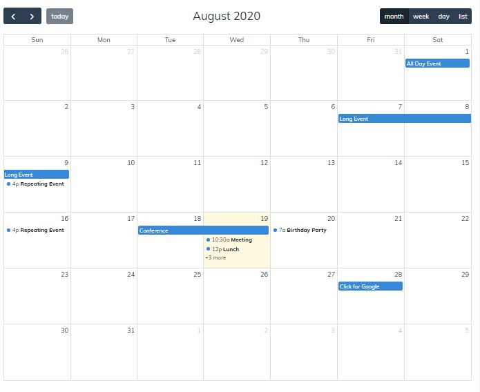 FullCalendar Scheduler