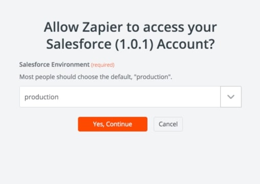 Allow Zapier to access Salesforce
