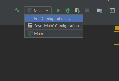 Edit configuration