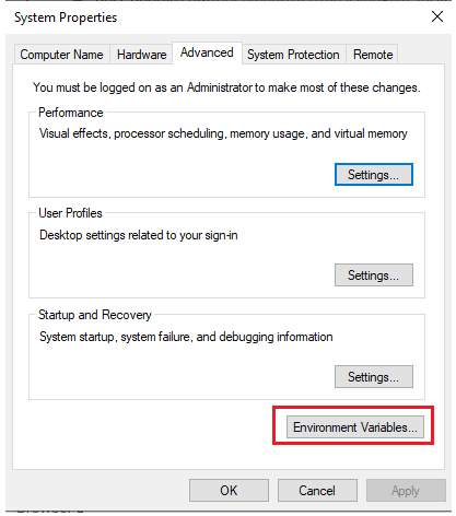 system properties