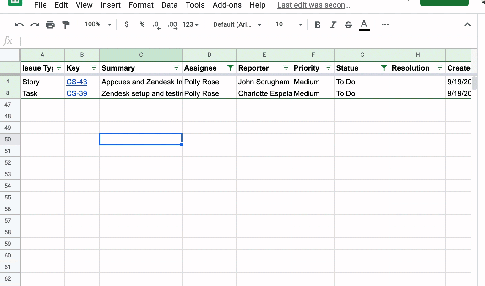 creating a filter called 'polly's issue'