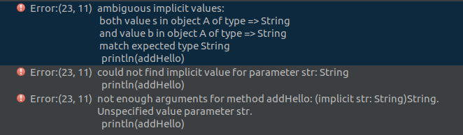 multiple implicit variables
