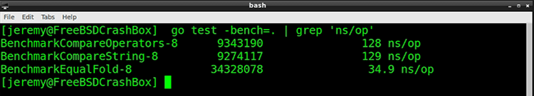 Benchmarking in terminal