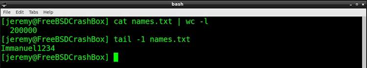 Benchmarking in terminal