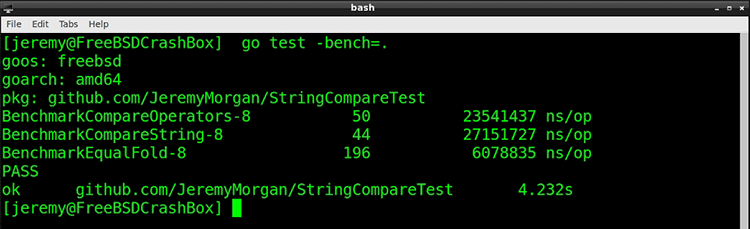 Benchmarking in terminal