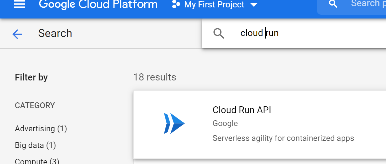 cloud run API