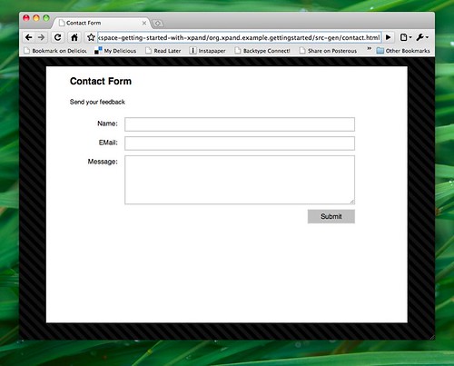 contact form