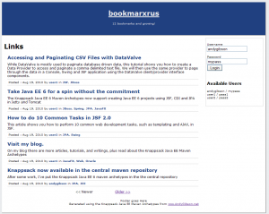 bookmark application screenshot