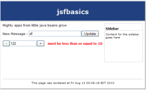 jsf basic input error screenshot