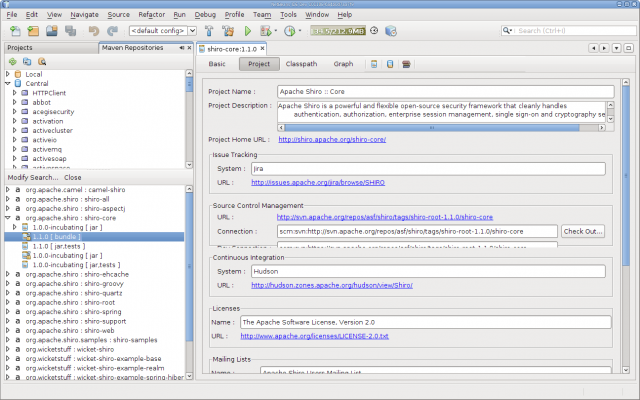 netbeans maven - repository browser