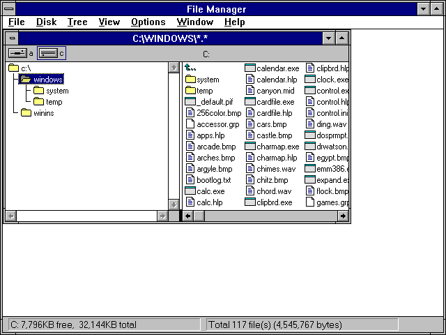 file manager in windows 3.1