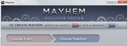 mayhem application ui