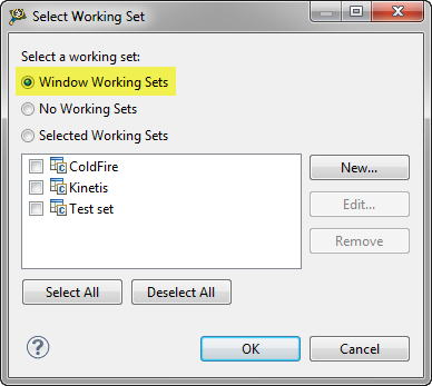 window working sets