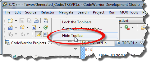 hide toolbar