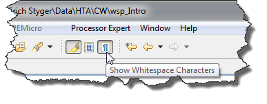 show white-space characters toolbar button
