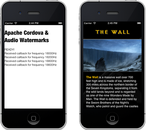 audio watermark enabled applications