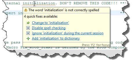 initialization vs. initialisation