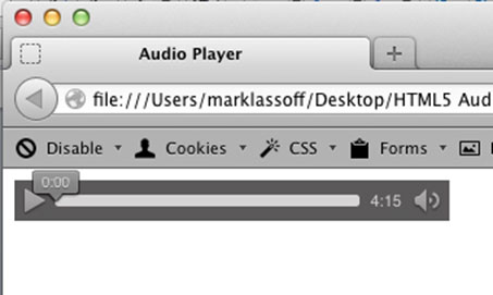 audio player in firefox
