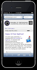 raibledesigns.com on ios simulator