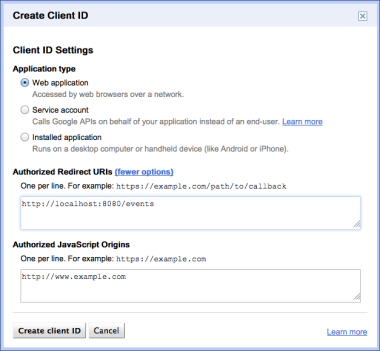 create a new client id for a google api project (part 2)